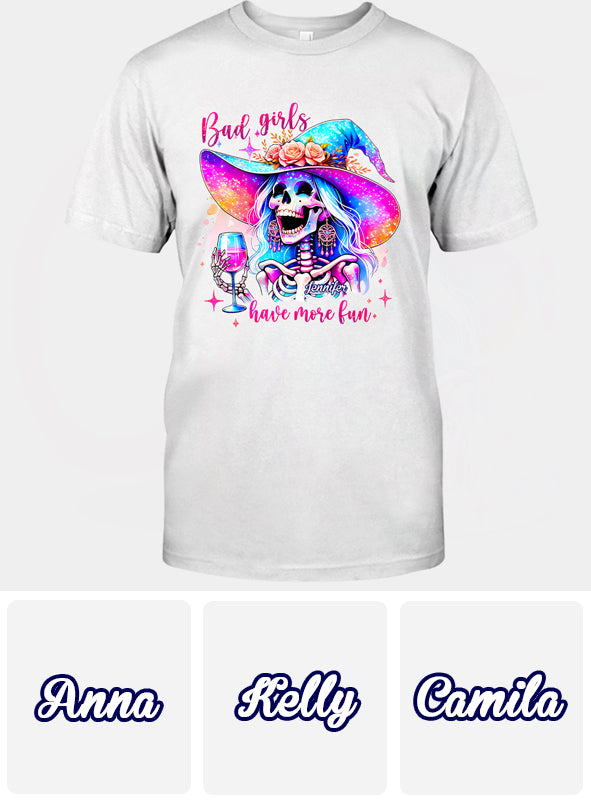 „Böse Mädchen haben mehr Spaß“ – Personalisiertes Hexen-T-Shirt und Hoodie