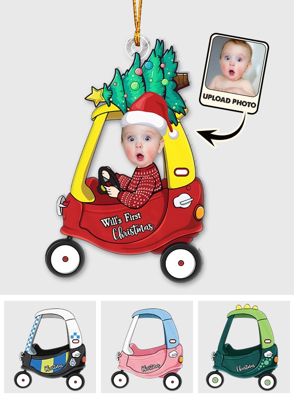 Babys erstes Weihnachtsfest – Personalisierter transparenter Weihnachtsschmuck für Neugeborene