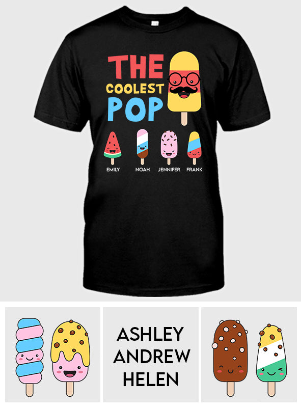 The Coolest Pop - Personalized Grandpa T-shirt And Hoodie