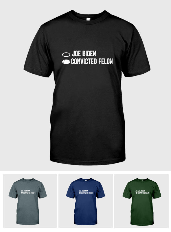 Lustiges politisches T-Shirt, Joe Biden verurteilter Feigling-Witz-Shirt, humorvolles Wahl-T-Shirt, politisches Satire-T-Shirt, lustiges Wahl-T-Shirt