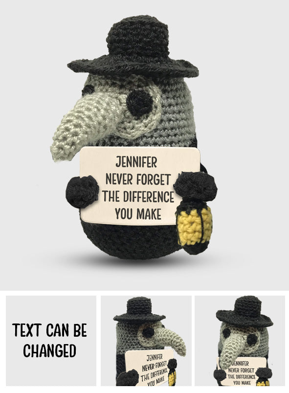Plague Doctor - Personalized Nurse Hand Knitted Figurine