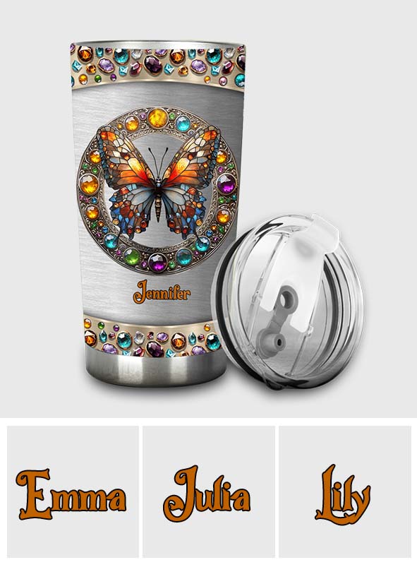 Schönheit aus Buntglas – Personalisierter Schmetterlingsbecher