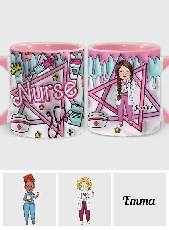 Stolze Krankenschwester – Personalisierte Tasse mit Krankenschwester-Akzent