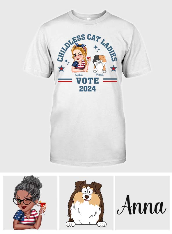 Kinderlose Katzenliebhaberinnen – Personalisiertes Katzen-T-Shirt und Hoodie