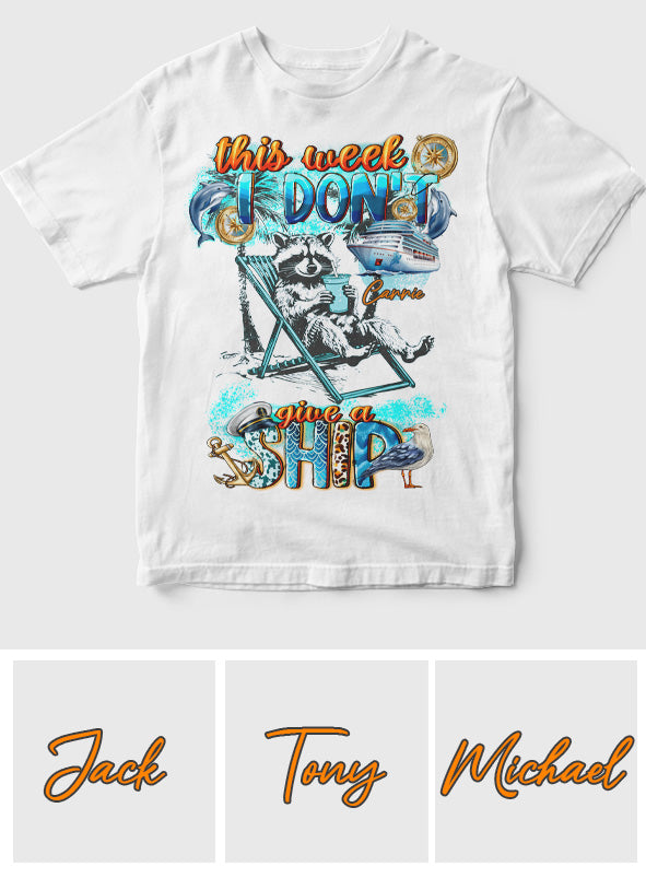 Diese Woche ist mir das Schiff egal – Feral Girl Summer – Personalisiertes Kreuzfahrt-T-Shirt und Hoodie