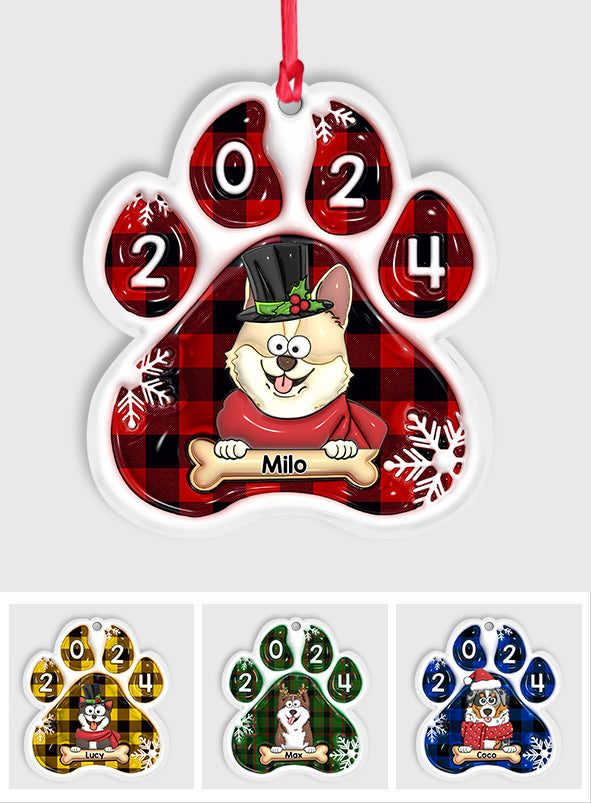 Fröhliche Hundeweihnachten 2024 – Personalisierter Hunde-Anhänger