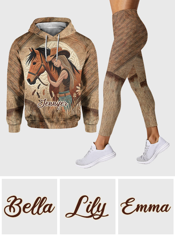 Pferdeliebhaber – Personalisierter Pferde-Hoodie und Leggings