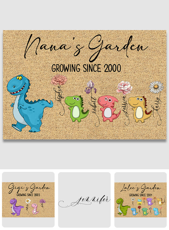 Nana's Garden Nana Saurus - Personalisierte Oma-Fußmatte