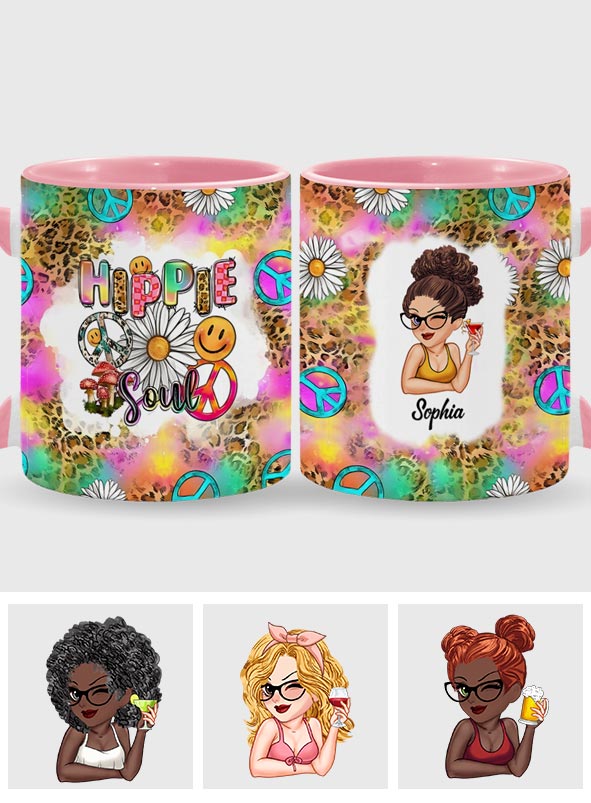 Hippie Soul Western Style - Personalized Hippie Accent Mug