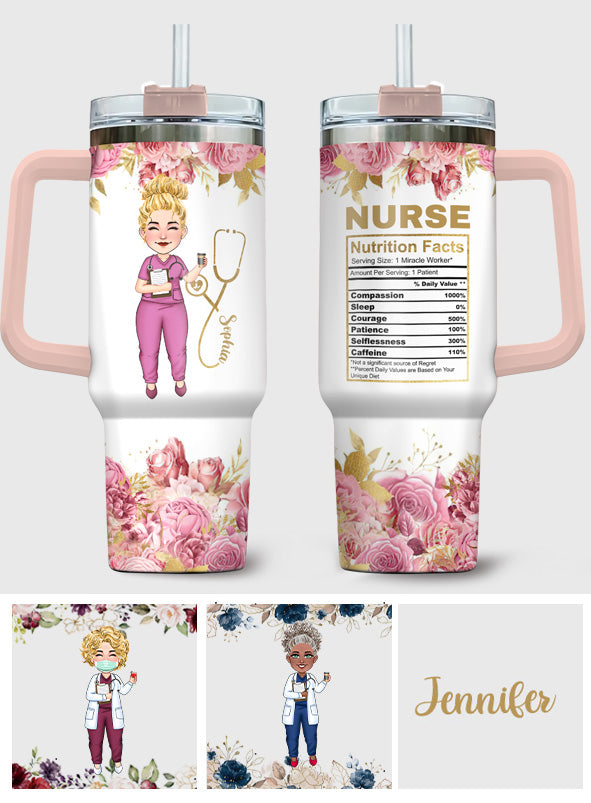 Nährwertangaben für Pflegekräfte – Personalisierter Pflegebecher mit Henkel