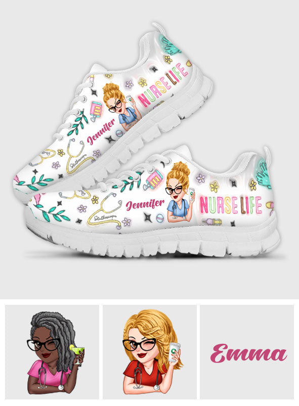 Nurse Life – Personalisierte Pflege-Sneaker