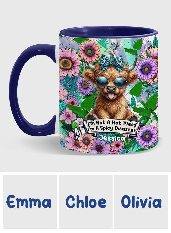 I'm Not A Hot Mess - Personalized Accent Mug