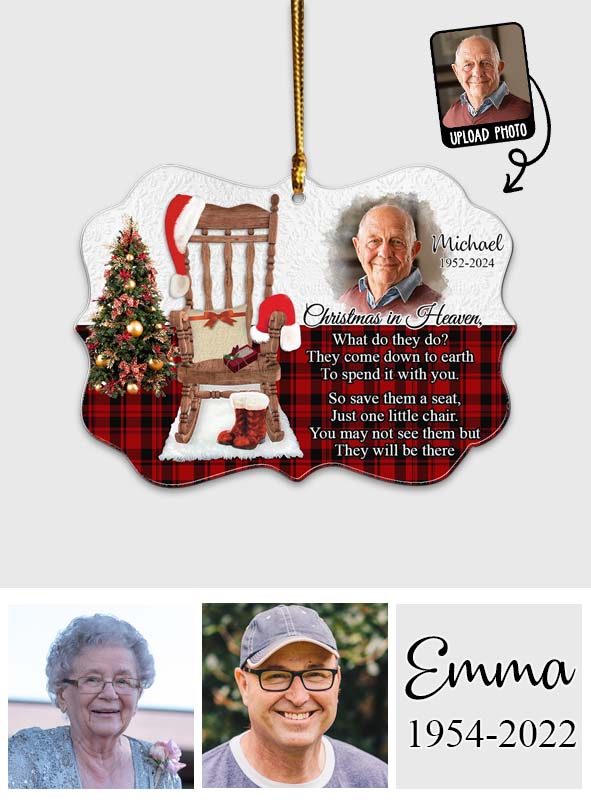 Christmas In Heaven - Personalized Memorial Custom Shaped Ornament
