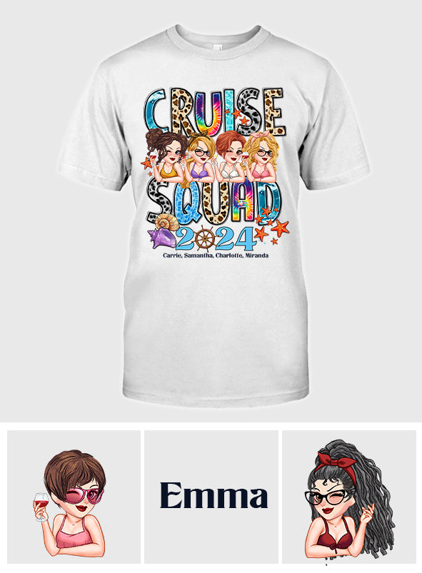 Cruise Squad 2024 – Personalisiertes Kreuzfahrt-T-Shirt und Hoodie