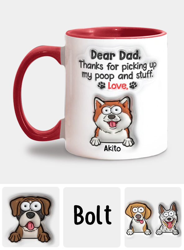 Danke fürs Aufsammeln meines Hundekots – personalisierte Tasse mit Hundemotiv
