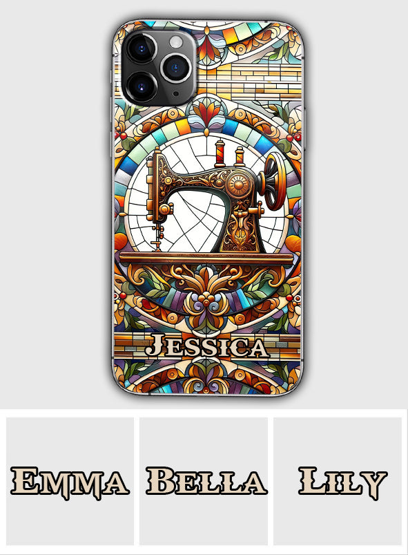 Bunte Nähmaschine – Personalisierte Näh-Handyhülle