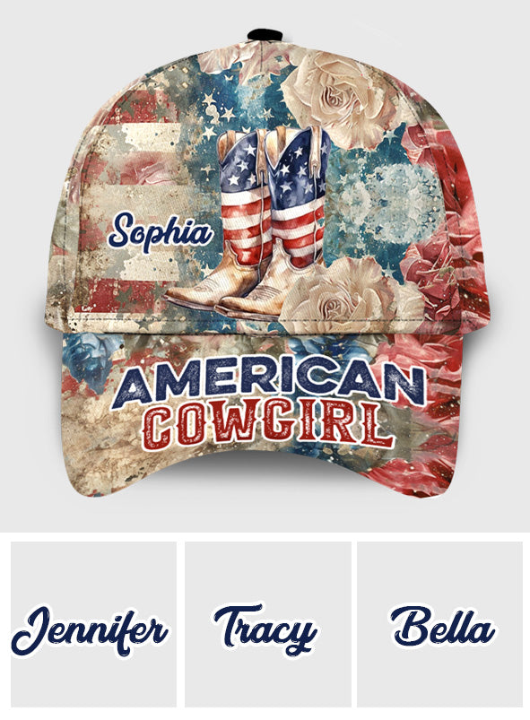 Amerikanische Cowgirl-Kappe – Personalisierte Country-Girl-Klassiker-Kappe