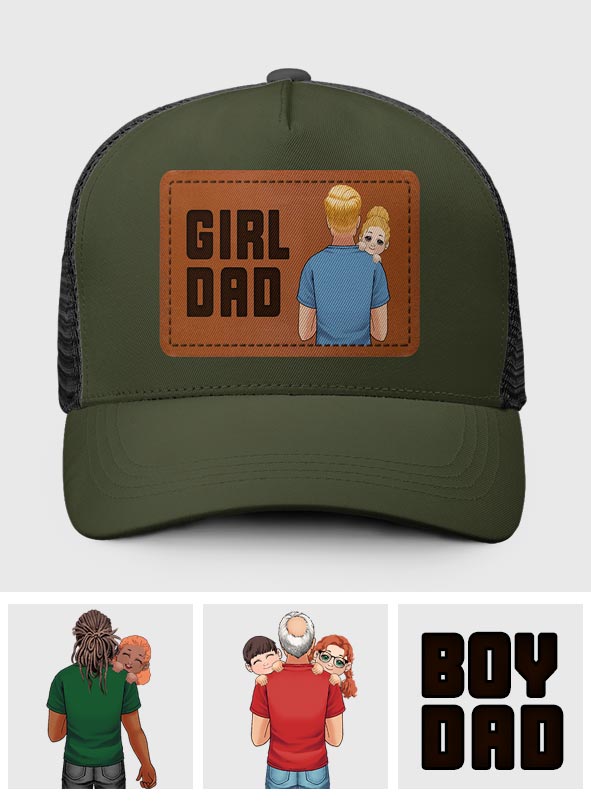 Girl Dad Boy Dad - Personalized Father Trucker Hat