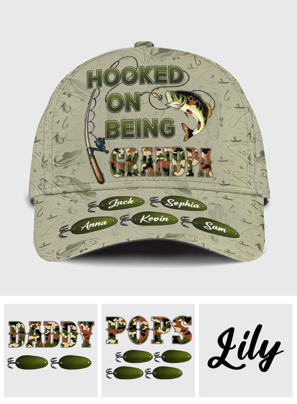 Papa-/Opa-Fan... - Personalisierte Angel-Klassiker-Kappe