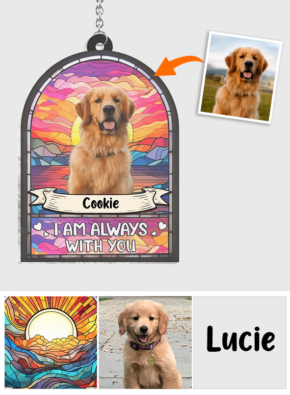 Ich bin immer bei dir – Personalisierter Hunde-Fensterhänger