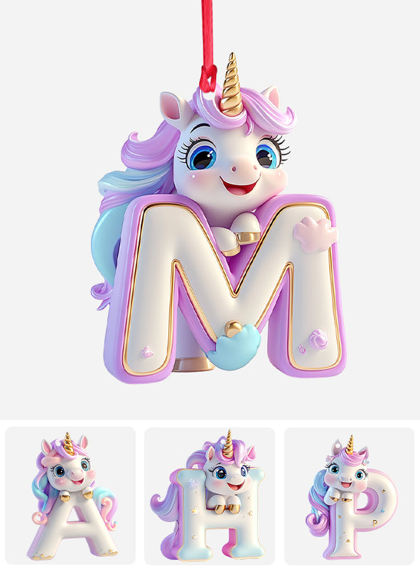 Niedlicher Einhorn-Buchstabenanhänger – personalisierter Kinderanhänger