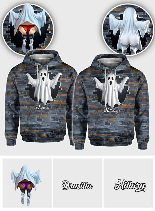 Lustiges Geisterpaar - Personalisiertes T-Shirt mit Pärchenmotiv