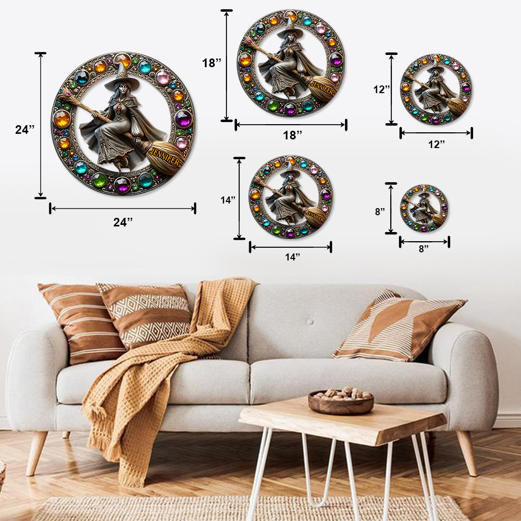 Beautiful Witch - Personalized Witch Cut Metal Sign