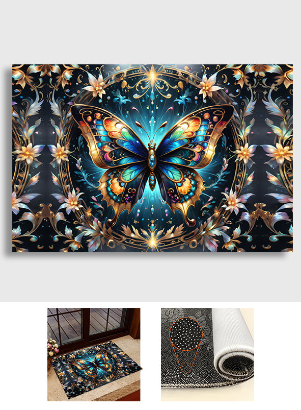 Stunning Gold Butterfly - Butterfly Doormat