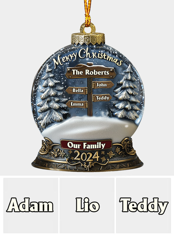 Merry Christmas 2024 - Personalized Family Ornament