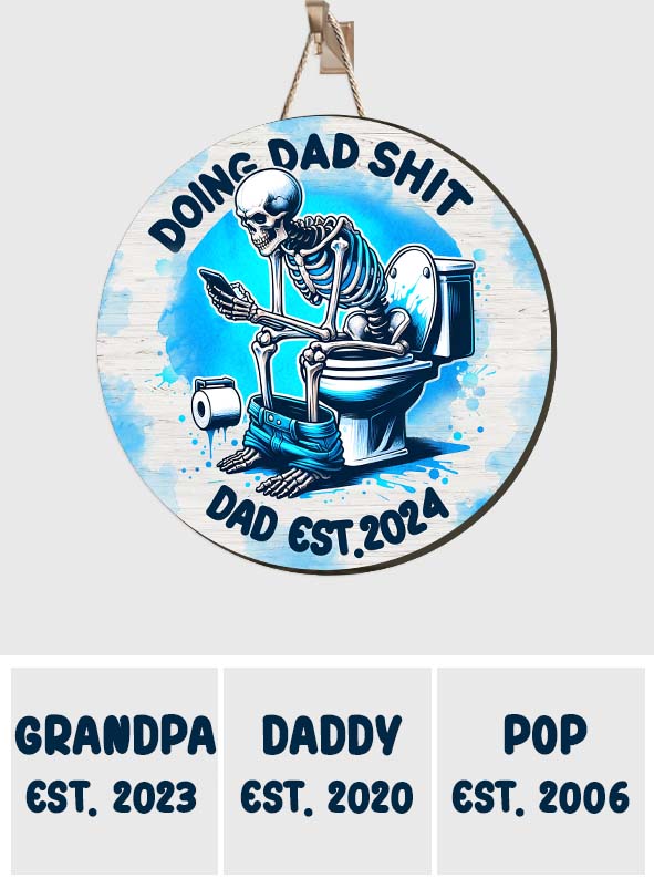 Papa/Opa/Großvater... Mist bauen - Personalisiertes Vater-Holzschild in individueller Form