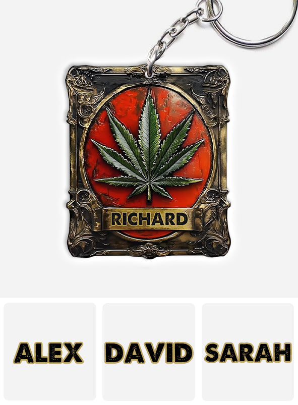 Beautiful Canabis - Personalized Weed Keychain