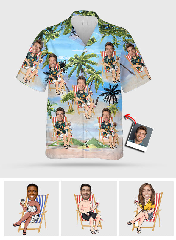 Jedes personalisierte Hawaiihemd mit Gesichtspalme - für Meeresliebhaber