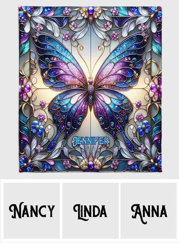 Beautiful Butterfly - Personalized Butterfly Blanket