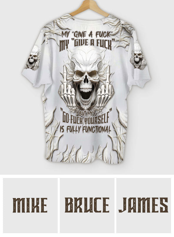 Sarkasmus Weißer Totenkopf - Personalisiertes Totenkopf-Shirt