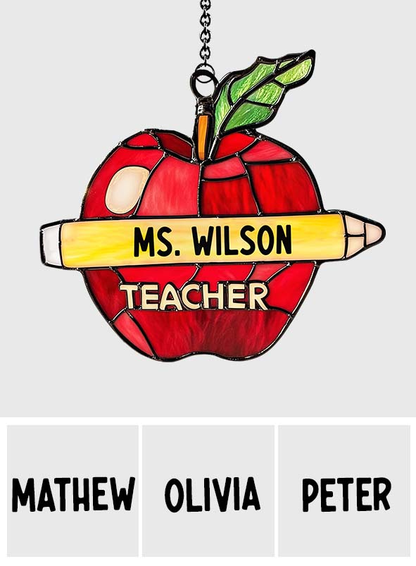 Liebe zum Lehrerberuf – Personalisierter Fensterhänger für Lehrer