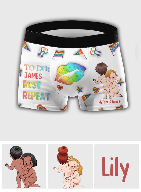 To Do List - Personalized LGBT Support Men’s Boxer Briefs