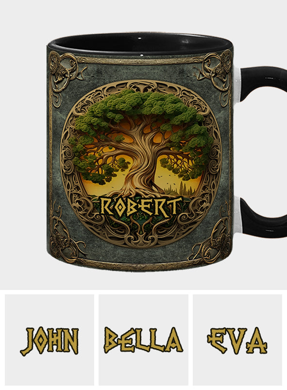 Tree Of Life Scandinavian Mythology Rustic Style - Personalized Irish Accent Mug