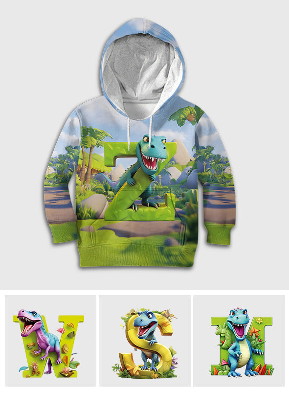 Dinosaurier-Alphabet - Personalisiertes Kinder-T-Shirt