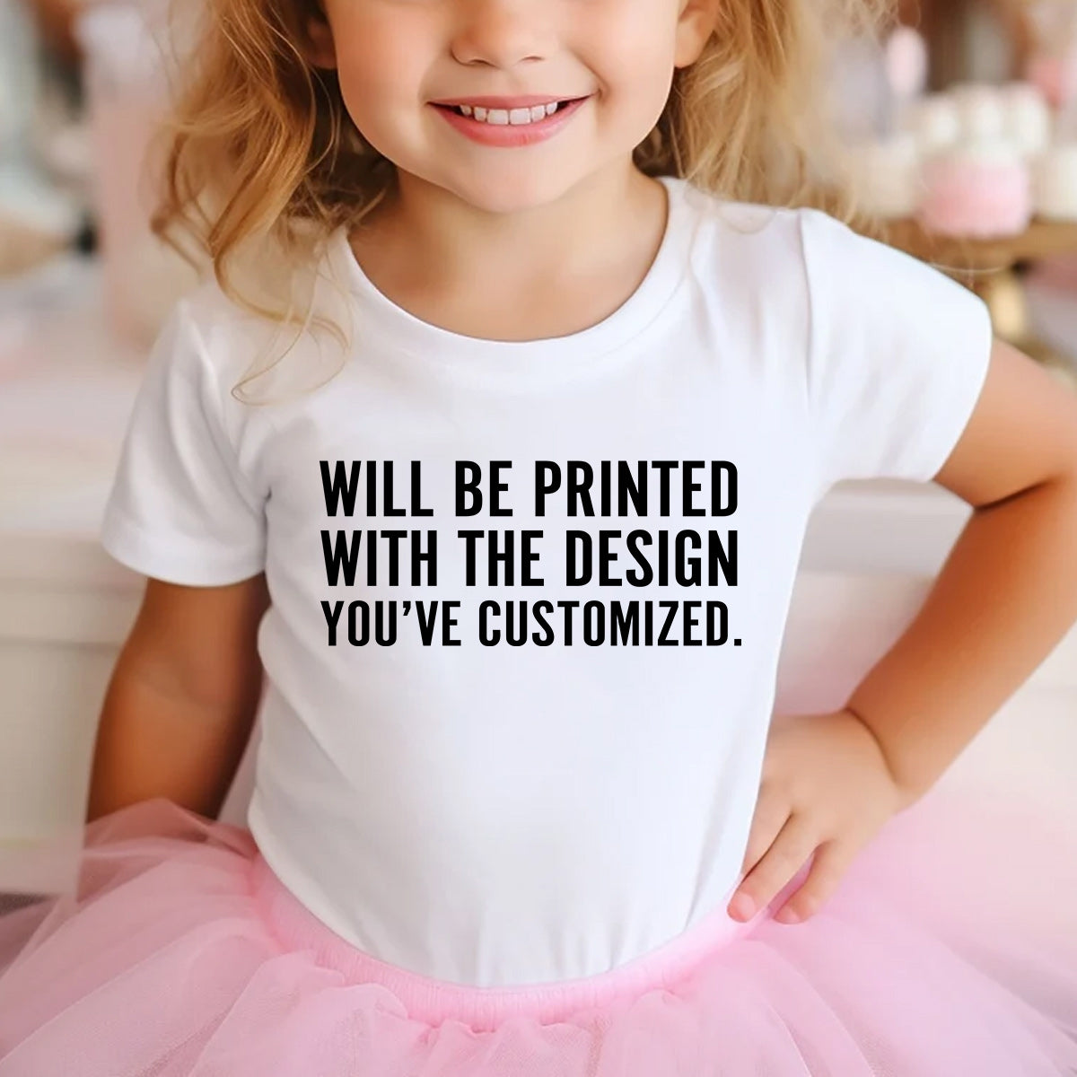 Will Be Printed With The Design You've Customized - Kid T-Shirt