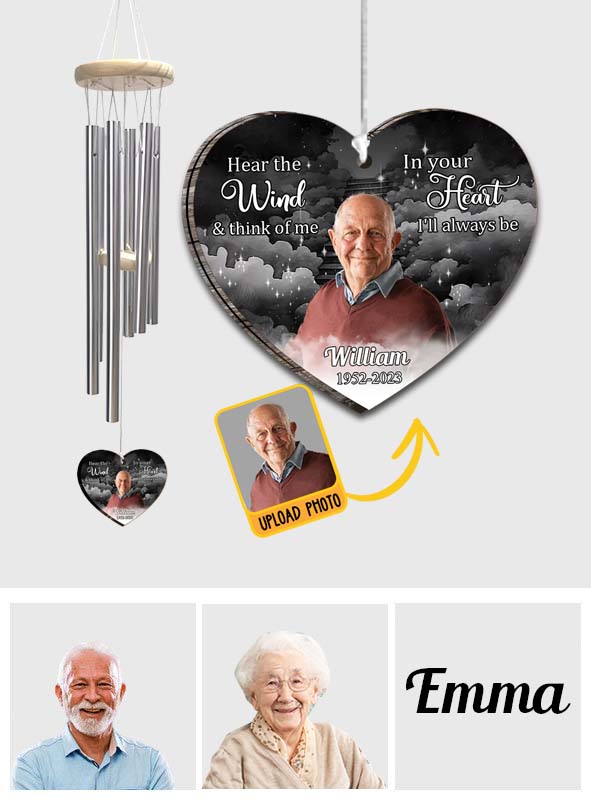 Höre den Wind und denk an mich – personalisiertes Gedenk-Windspiel