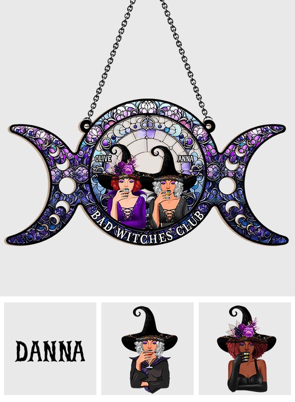 We Are Not Sugar & Spice - Personalized Witch Window Hanging Suncatcher Ornament