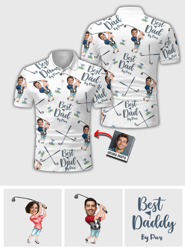 Bester Papa/Oma/Großvater... von Par - Personalisiertes Golf-Poloshirt
