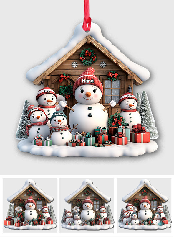 Niedlicher Schneemann-Weihnachtsbaumschmuck – personalisierter Oma-Weihnachtsbaumschmuck