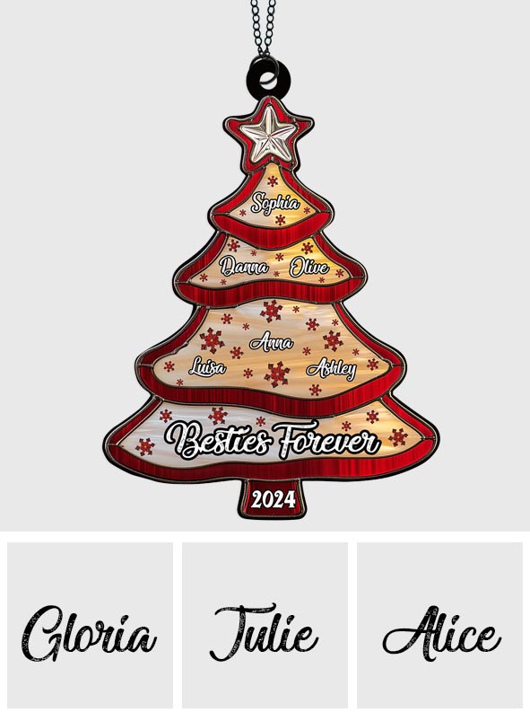 Für immer beste Freundinnen – Personalisierter Fensterhänger mit Sonnenfänger-Dekoration für beste Freundinnen