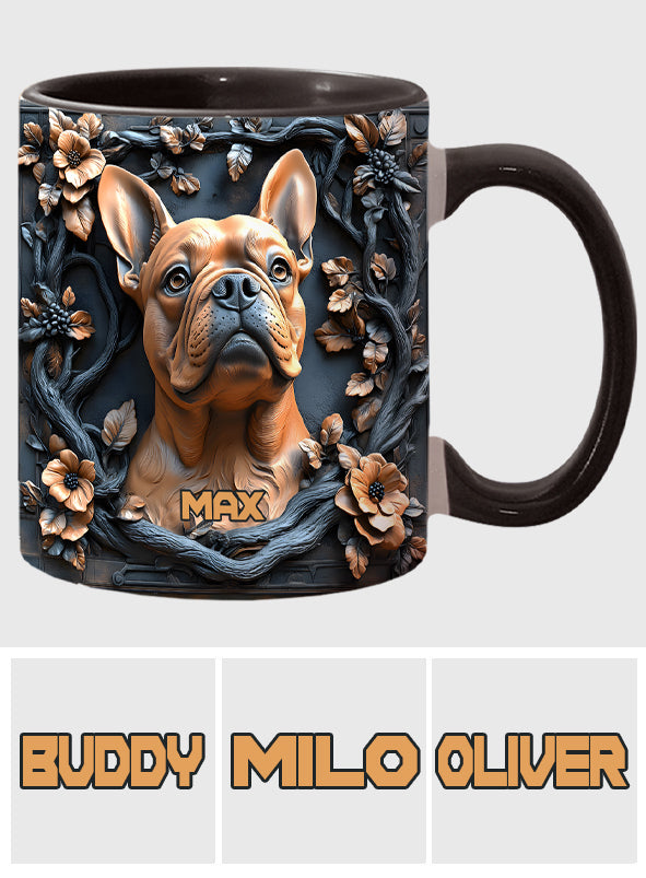 Lovely Frenchie - Personalized Dog Accent Mug