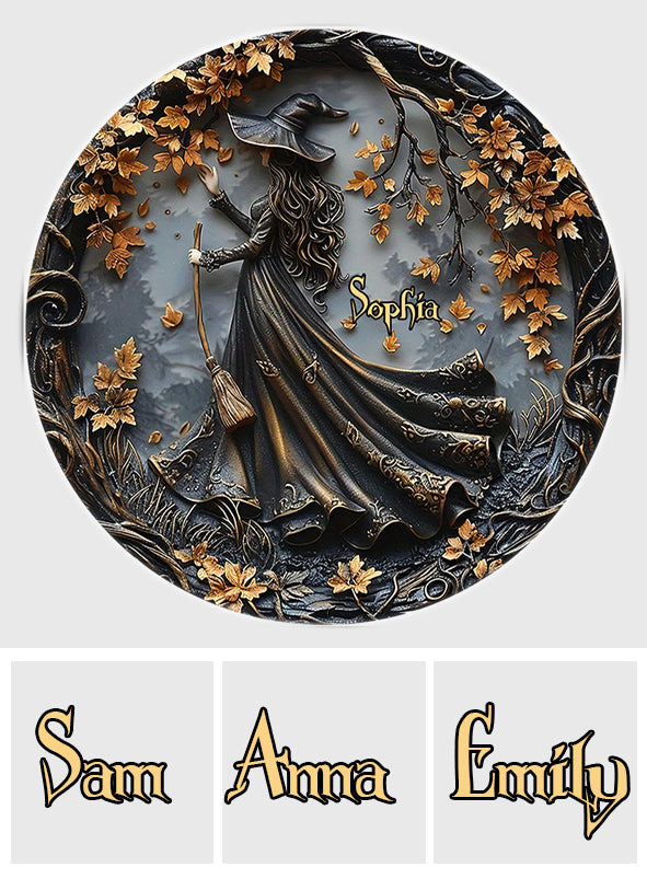 Beautiful Witch - Personalized Witch Round Rug