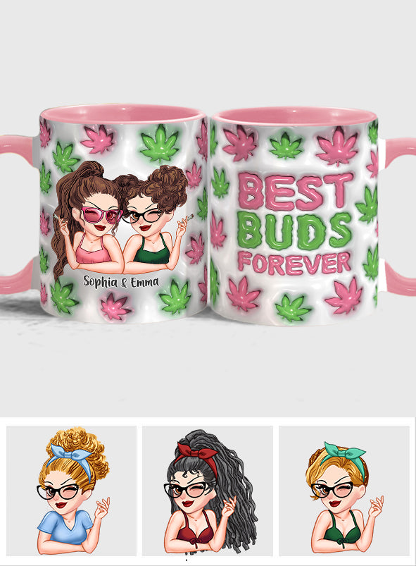 Best Buds Forever - Personalized Weed Accent Mug