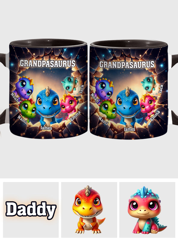 Grandpasaurus - Personalized Grandpa Accent Mug