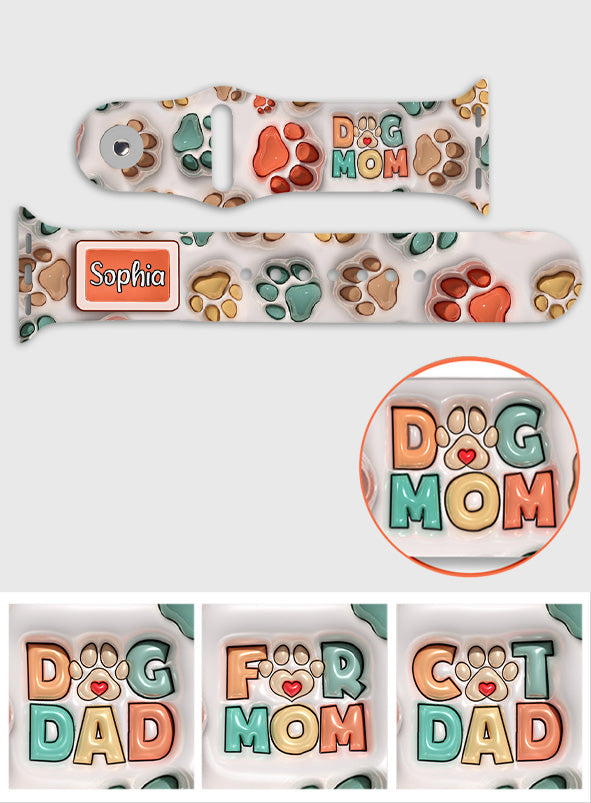 Die beste Hundemama und der beste Katzenpapa aller Zeiten – personalisiertes Apple Watch-Armband für Hunde