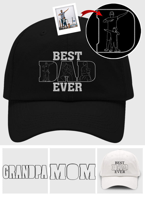 Bester Papa/Mama/Oma/Opa/Onkel... aller Zeiten – Personalisierte, bestickte klassische Vaterkappe